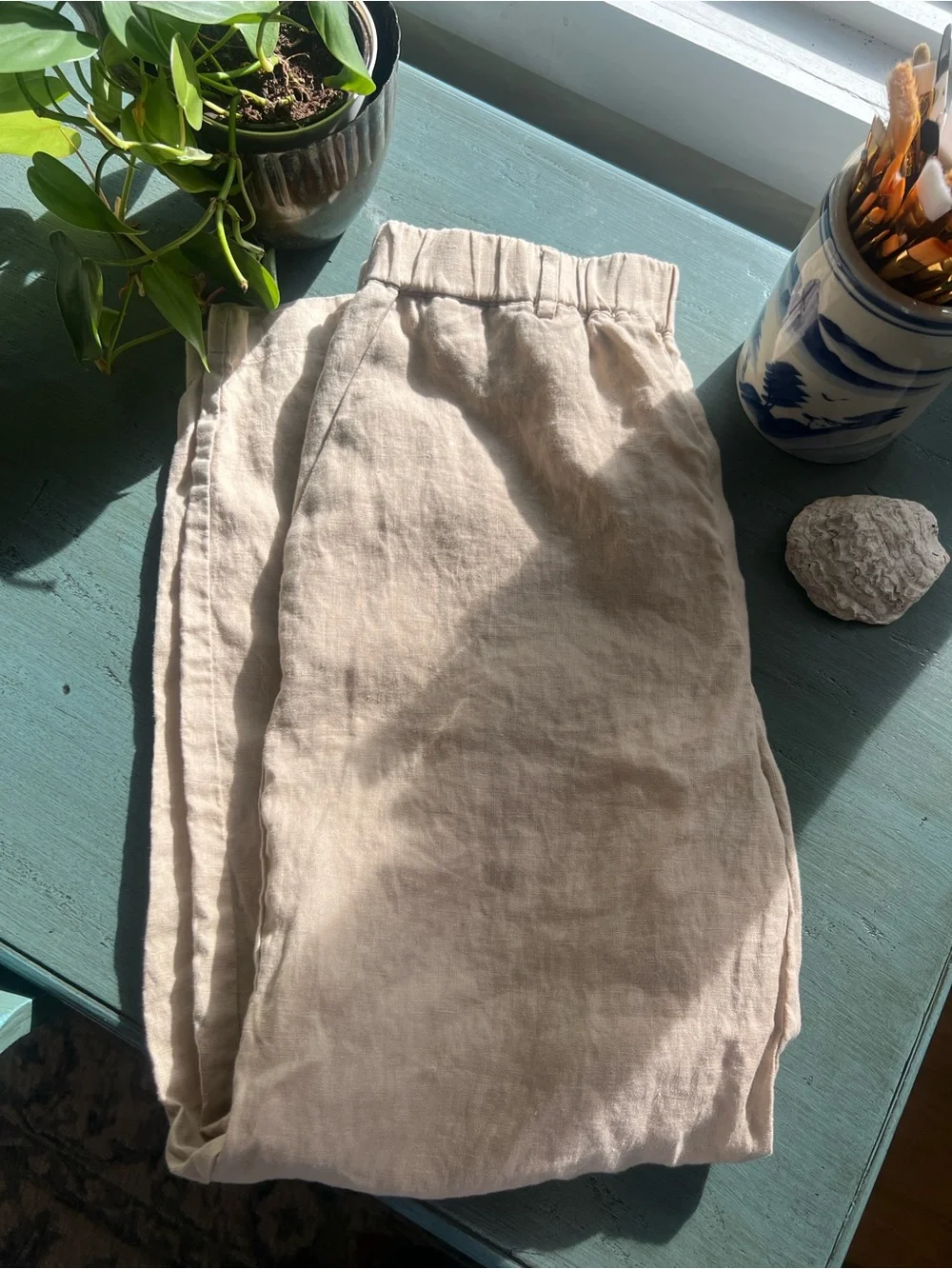 Quince Women’s Relaxed Linen Pants in Natural